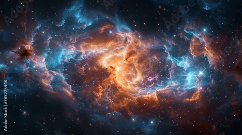 A nebula with its vibrant swirls of gas and dust adding to the beauty and diversity of the everexpanding cosmic web.