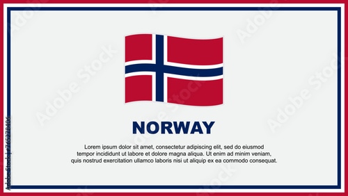 Norway Flag Abstract Background Design Template. Norway Independence Day Banner Social Media Vector Illustration. Norway Banner