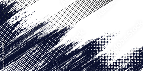 Dots halftone white \u0026 blue color pattern gradient grunge texture background. vector ilustration