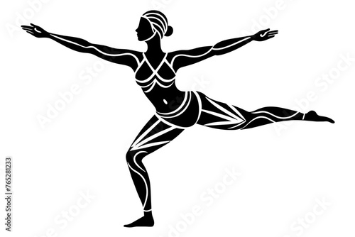 yoga silhouette vector illustration