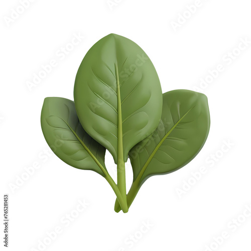 Spinach Isolated 3d render Illustration