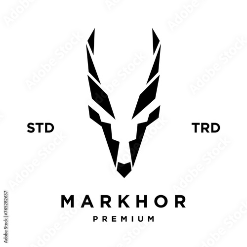 Markhor head animal logo design inspiration