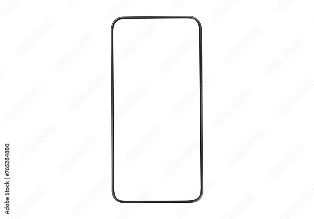 Smartphone with empty screen on white background. Mockup for design Smartphone with empty screen on white background. Mockup for design