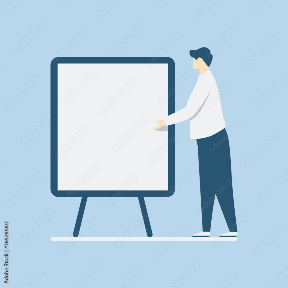 Flat illustration character design business concept Flat illustration character design business concept