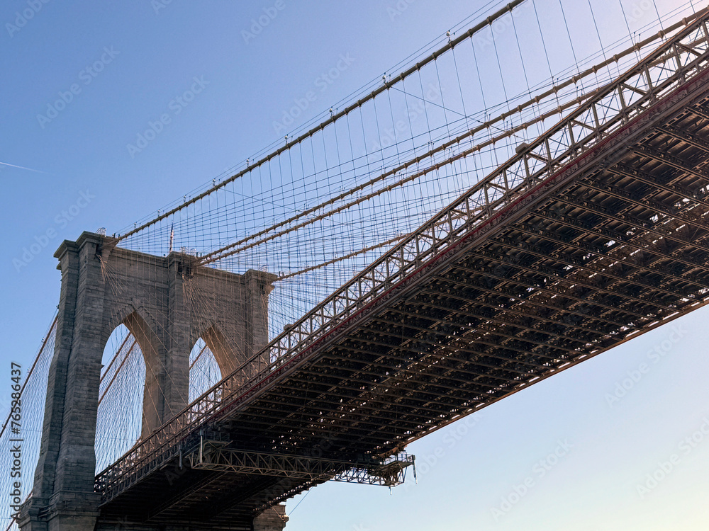 Fototapeta premium Brooklyn Bridge Blue Sky