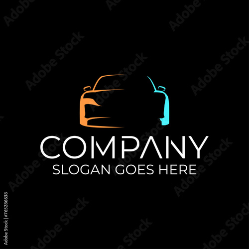 vector logo of sports car