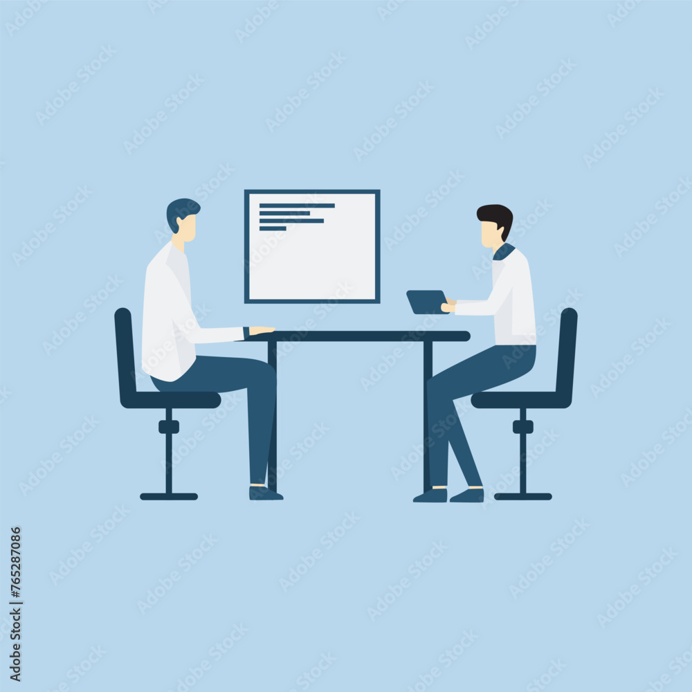 Flat illustration character design business concept Flat illustration character design business concept