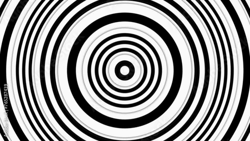 Hypnotic Rhythmic Movement Black And White Stripes. Relaxing Therapeutic Infinite Loop Animation.