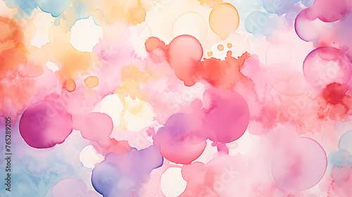 Cute colorful watercolor circles