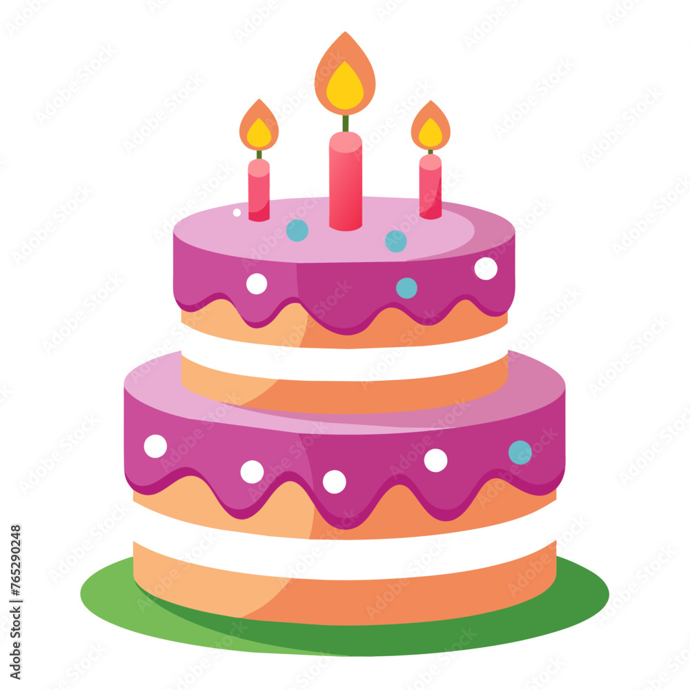 birthday cake isolated on white Background birthday cake isolated on white Background