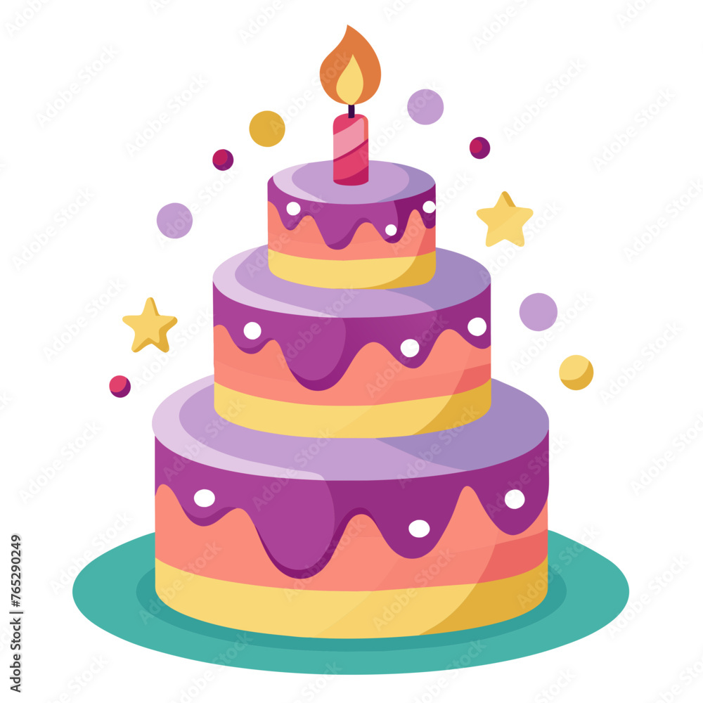 birthday cake isolated on white Background birthday cake isolated on white Background