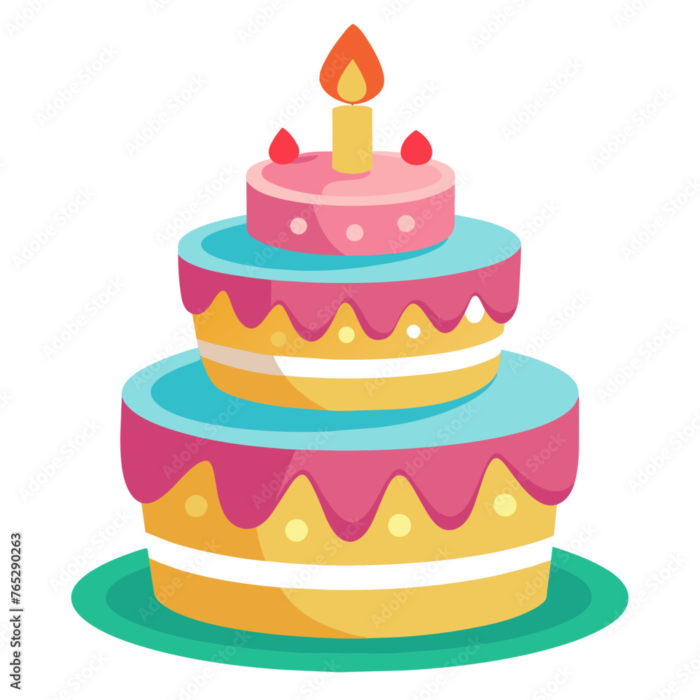 birthday cake isolated on white Background birthday cake isolated on white Background