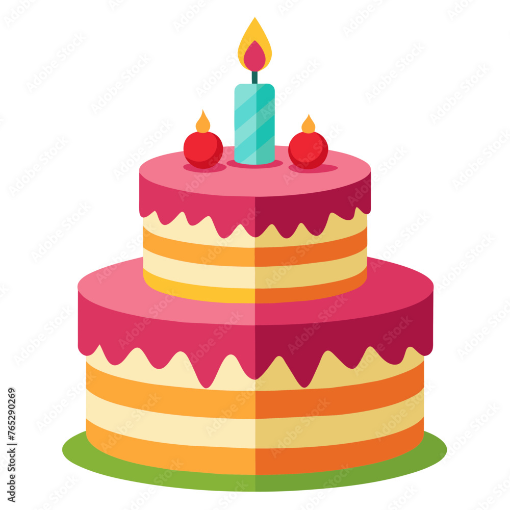 birthday cake isolated on white Background birthday cake isolated on white Background
