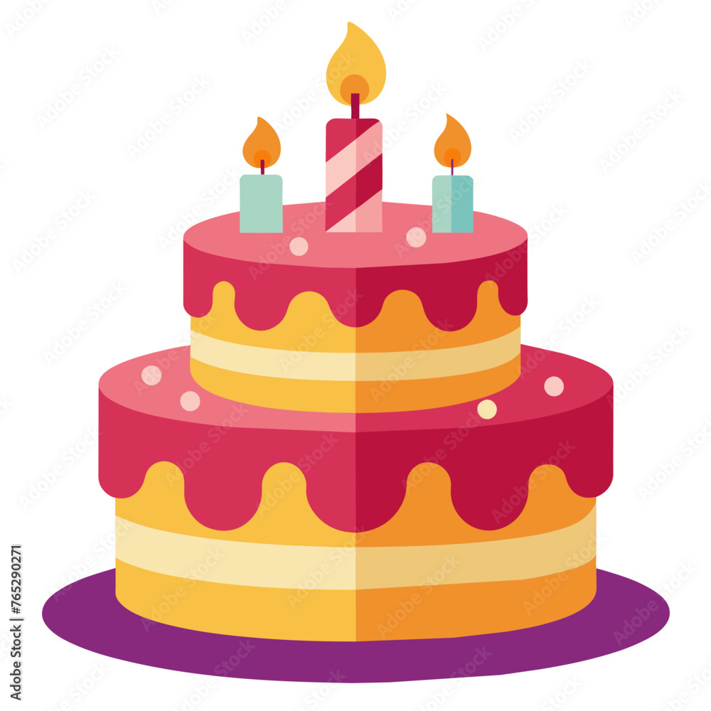 birthday cake isolated on white Background birthday cake isolated on white Background