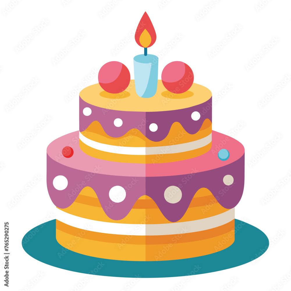 birthday cake isolated on white Background birthday cake isolated on white Background