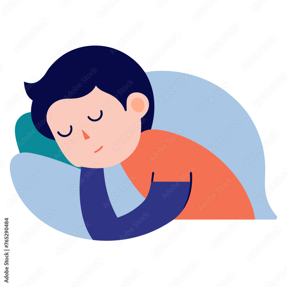 World Sleep Day Character is sleeping Vector World Sleep Day Character is sleeping Vector