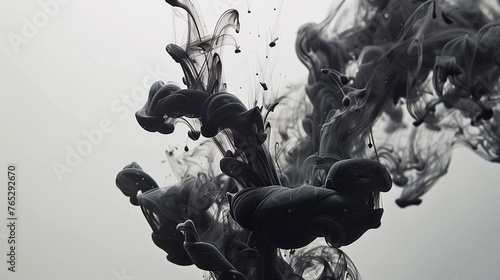 Ink spreading in water capturing the fleeting beauty of chaos and creation.
