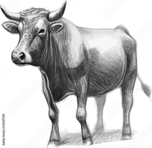 Cow illustration artificial intelligence generation.
