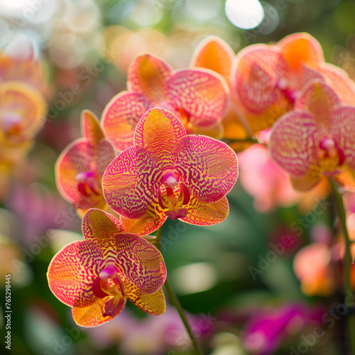 Vibrant Orchids in Full Bloom - Exotic Floral Beauty Captured
