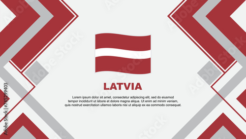 Latvia Flag Abstract Background Design Template. Latvia Independence Day Banner Wallpaper Vector Illustration. Latvia Banner