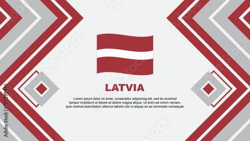 Latvia Flag Abstract Background Design Template. Latvia Independence Day Banner Wallpaper Vector Illustration. Latvia Design