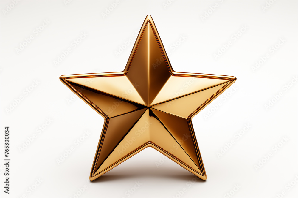 Obraz premium Star decoration isolated on white background.