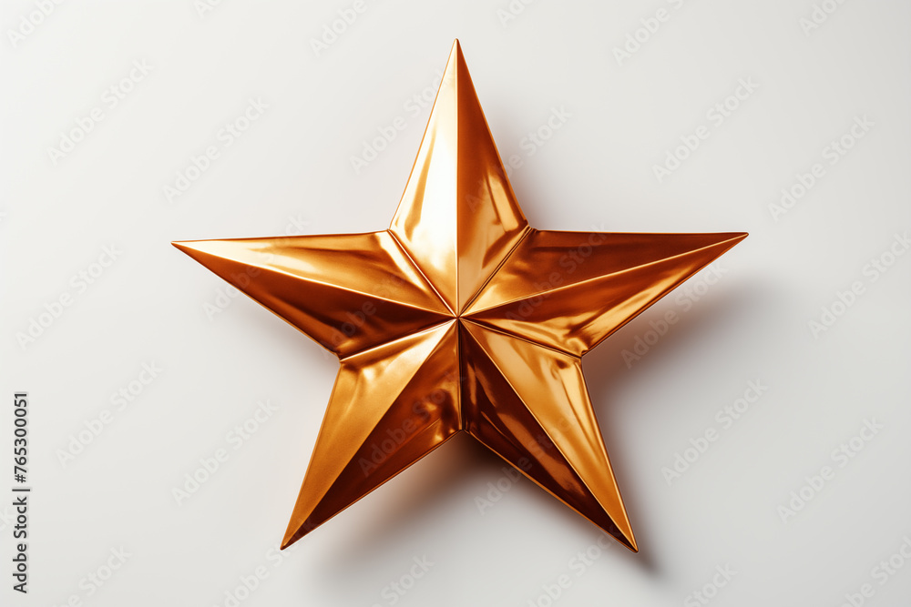 Obraz premium Star decoration isolated on white background.