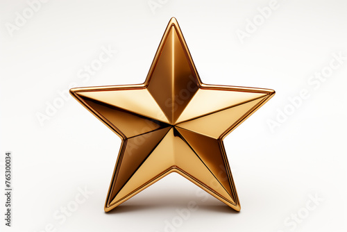 Star decoration isolated on white background.