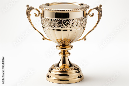 Trophy isolated on white background.