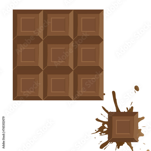 Chocolate bar icon. Flat illustration of chocolate bar. chocolate icon. Vector illustration. EPS 10