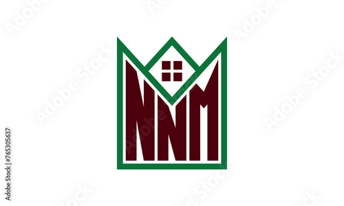 NNM initial letter builders real estate logo design vector. construction, housing, home marker, property, building, apartment, flat, compartment, business, corporate, house rent, rental, commercial