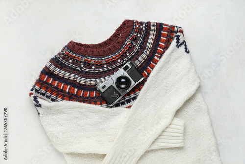 Stylish female sweater and ...