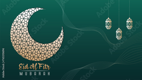 premium luxury eid al fitr design vector, banner, wallpaper, greeting background on social media and print media