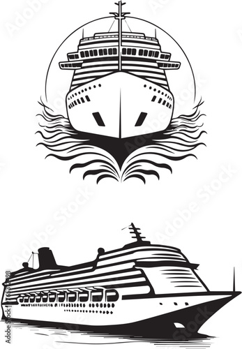 Set of Cruise Ship logo