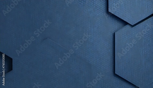 hexagonal dark blue background texture 3d illustration 3d rendering