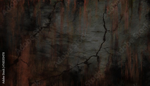 cracked dark concrete wall background image dark smoke on the cracked cement