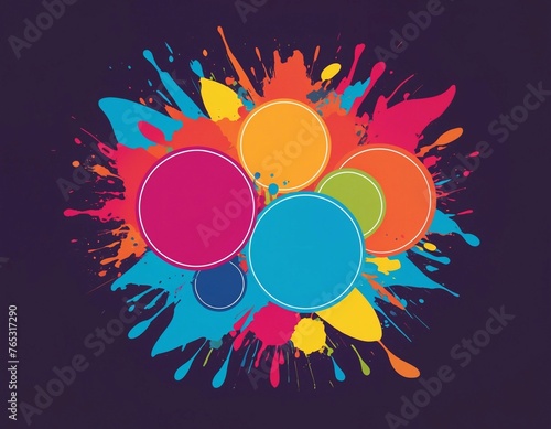 abstract colour splash