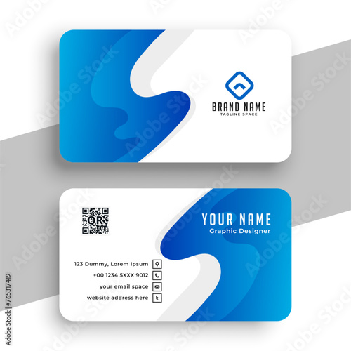 trendy business card layout for individual contact or information