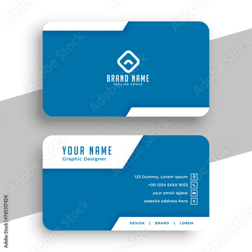 abstract corporate visiting card template for individual contact