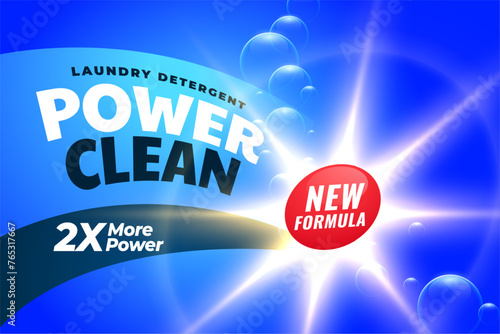 bathroom cleaner powder label with shiny light effect