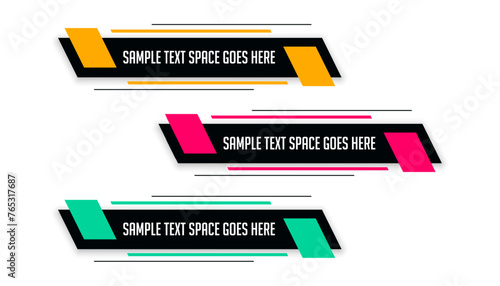 lower third business header banner for news report or broadcast
