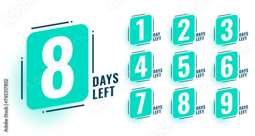 days left countdown sticker template for special deal or offer