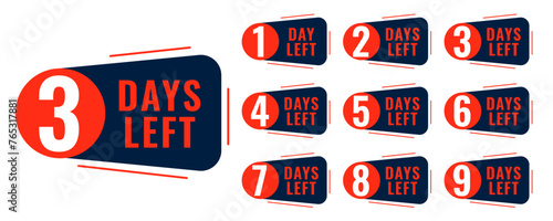 countdown last days left sign template for coming soon sale offer