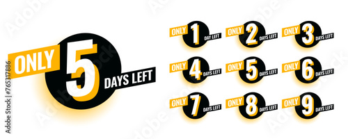 number of day left to go promo template for business or website