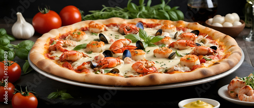 Italian food pizza photograph for pizza promotion banner