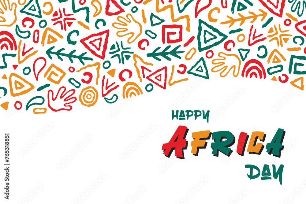 Africa day tribal art icons celebrating African unity . Eps 10 vector ilustration Africa day tribal art icons celebrating African unity . Eps 10 vector ilustration