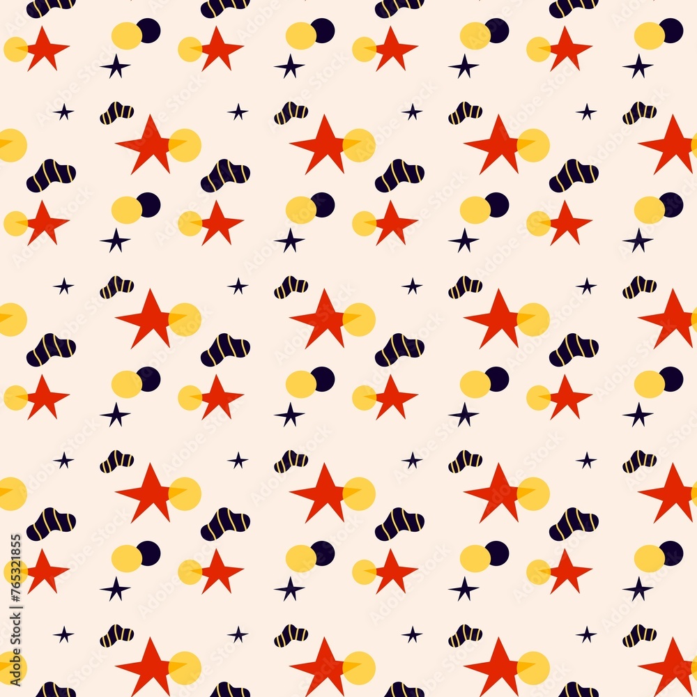 Seamless pattern minimal tone color with stars for post, card, banner and wrapping paper 