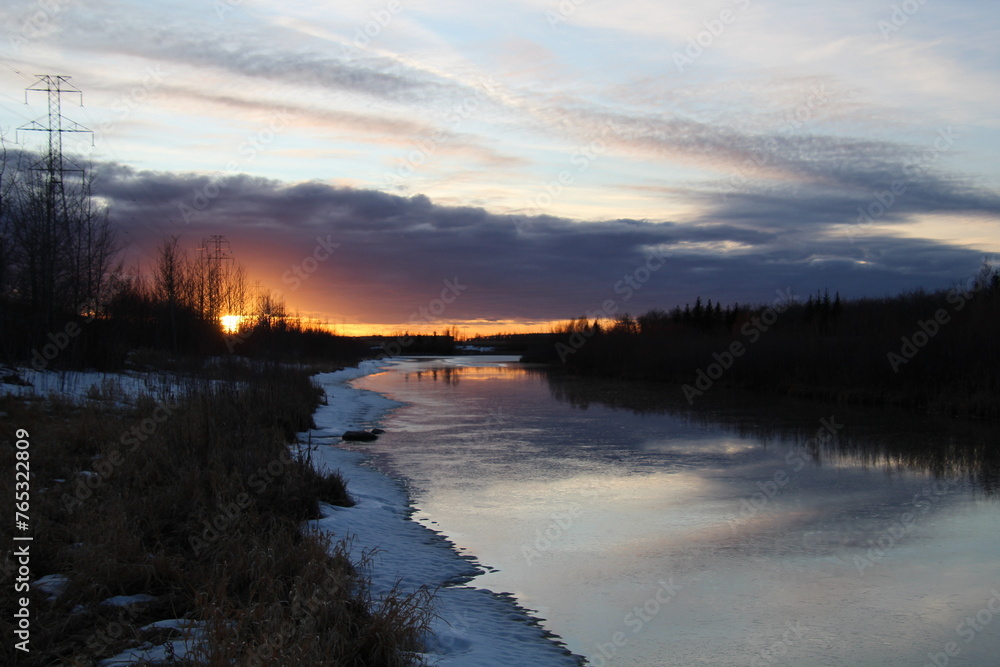 Evening On The Lake, Pylypow Wetlands, Edmonton, Alberta Evening On The Lake, Pylypow Wetlands, Edmonton, Alberta
