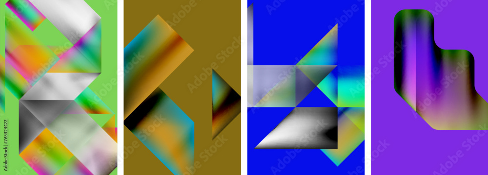 Set of colorful geometric posters - round shapes and circles with fluid color gradients. Abstract backgrounds for wallpaper, business card, cover, poster, banner, brochure, header, website Set of colorful geometric posters - round shapes and circles with fluid color gradients. Abstract backgrounds for wallpaper, business card, cover, poster, banner, brochure, header, website