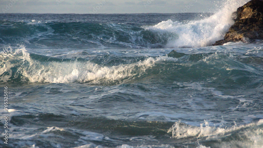 Waves breaking on the beach in Zipolite, Mexico Waves breaking on the beach in Zipolite, Mexico